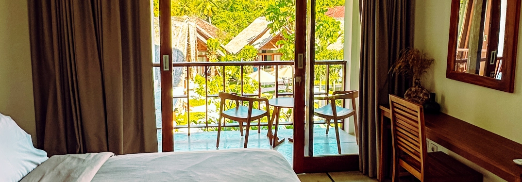 Ekas surf lodge - LMBK Surf House Lombok - balcony view