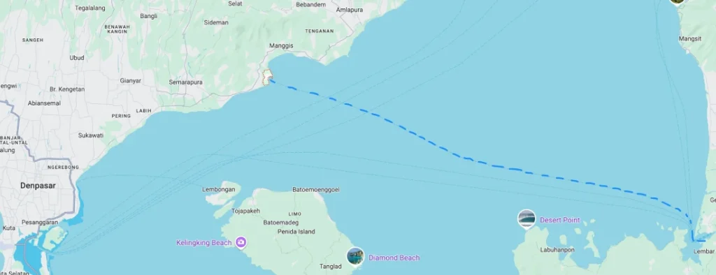 public ferry from Padang Bai to Lembar on Lombok Island